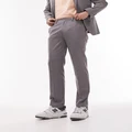 Topman stretch slim suit pants in grey