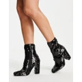 Steve Madden Fulton-S heeled boots in black sequins