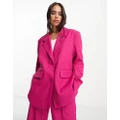 Noisy May oversized tailored blazer in pink