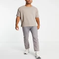 Topman straight jeans in pink tinted light wash-Blue