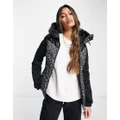 Barbour International Condor quilted sweat with hood in black