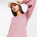 JDY exclusive balloon sleeve jumper in rose pink (part of a set)