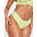 Curvy Kate Lifestyle mesh brazilian briefs in zest lime-Green