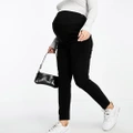 ASOS DESIGN Maternity high-waist pants skinny fit in black