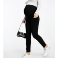 ASOS DESIGN Maternity high-waist pants skinny fit in black