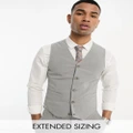 ASOS DESIGN skinny suit waistcoat in grey
