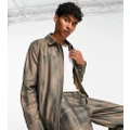 Reclaimed Vintage zip through jacket in blur print-Multi