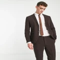 Jack & Jones Premium super slim fit suit jacket in chocolate-Brown