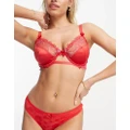 ASOS DESIGN Fuller Bust Sasha embroidery heart underwire bra in red