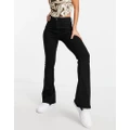 Noisy May Sallie high waisted flared jeans in black