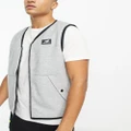 New Balance Unisex All Terrain reversible fleece vest in grey and black-Multi