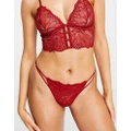 Lindex Jasmin lace strappy thong in red
