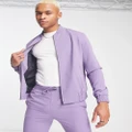 ASOS DESIGN smart bomber jacket in lavender (part of a set)-Purple