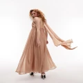 Topshop goddess gown occasion maxi dress in blush-Pink