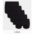 Jack & Jones 5 pack trunks in black