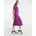 Pieces Rosa maxi dress with cut out detail in purple