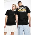 Vans unisex mountain back print t-shirt in black