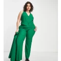 ASOS DESIGN Curve Mix & Match suit waistcoat in green