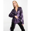 True Decadence sequin jacket in purple