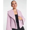 Unreal Fur Madam Butterfly jacket in pink