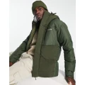 Berghaus Sabber hooded down puffer jacket in khaki-Green