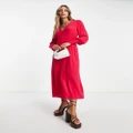 Whistles button down midi dress in hot pink