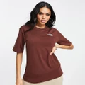 The North Face Simple Dome relaxed fit t-shirt in brown Exclusive at ASOS