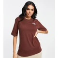 The North Face Simple Dome relaxed fit t-shirt in brown Exclusive at ASOS