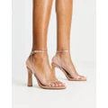 Madden Girl Tashaa barely there sandals in beige-Clear