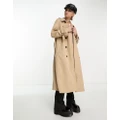 Only double breasted trench coat in camel-Neutral