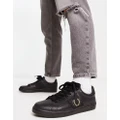 Fred Perry B721 pique leather sneakers in black
