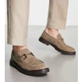 H by Hudson Exclusive Alevero loafers in taupe croc suede-Neutral