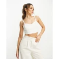 Y.A.S Bridal bodice top with straps in white (part of a set)