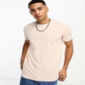 Brave Soul oversized ribbed t-shirt in summer pink