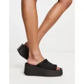 Daisy Street chunky sole sandals in black