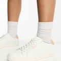 Barbour x ASOS exclusive Bridget leather quilted sneakers in white
