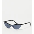 Jeepers Peepers x ASOS exclusive festival sunglasses with contrast top in black