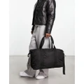 AllSaints Mito weekend bag in black-Green