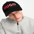 HUGO 582 large logo baseball cap in black