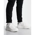 Pull & Bear chunky sneakers with back tab in white