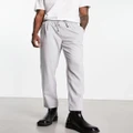 Pull & bear smart slim tailored pants in light grey