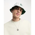 47 Brand MLB Oakland Athletics bucket hat in white with green pinstripes