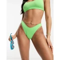 Speedo high leg bikini bottoms in green