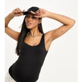 Mamalicious Maternity seamless singlet top in black