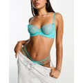 Ann Summers Cadence non padded lace balcony bra in blue