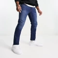 Jack & Jones Intelligence Liam slim fit jeans in medium wash-Blue