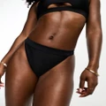 South Beach mix and match high waist & leg bikini bottoms in black