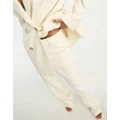 Selected tailored wide leg pants in white (part of a set)