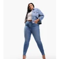 ASOS DESIGN Curve ultimate skinny jeans in mid blue