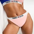 Tommy Jeans Archive high rise bikini bottoms in pink